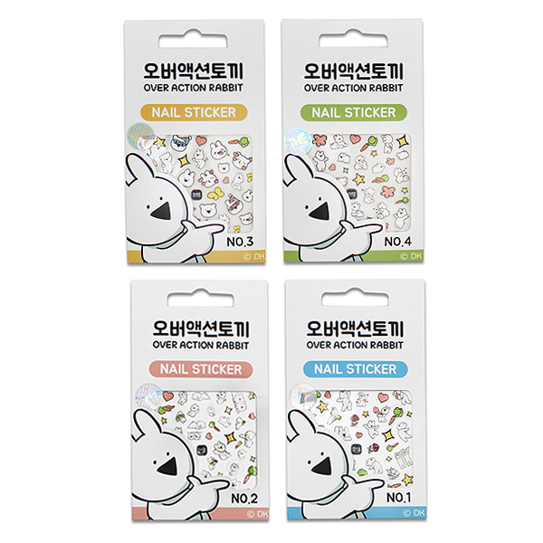 오버액션토끼 네일 스티커