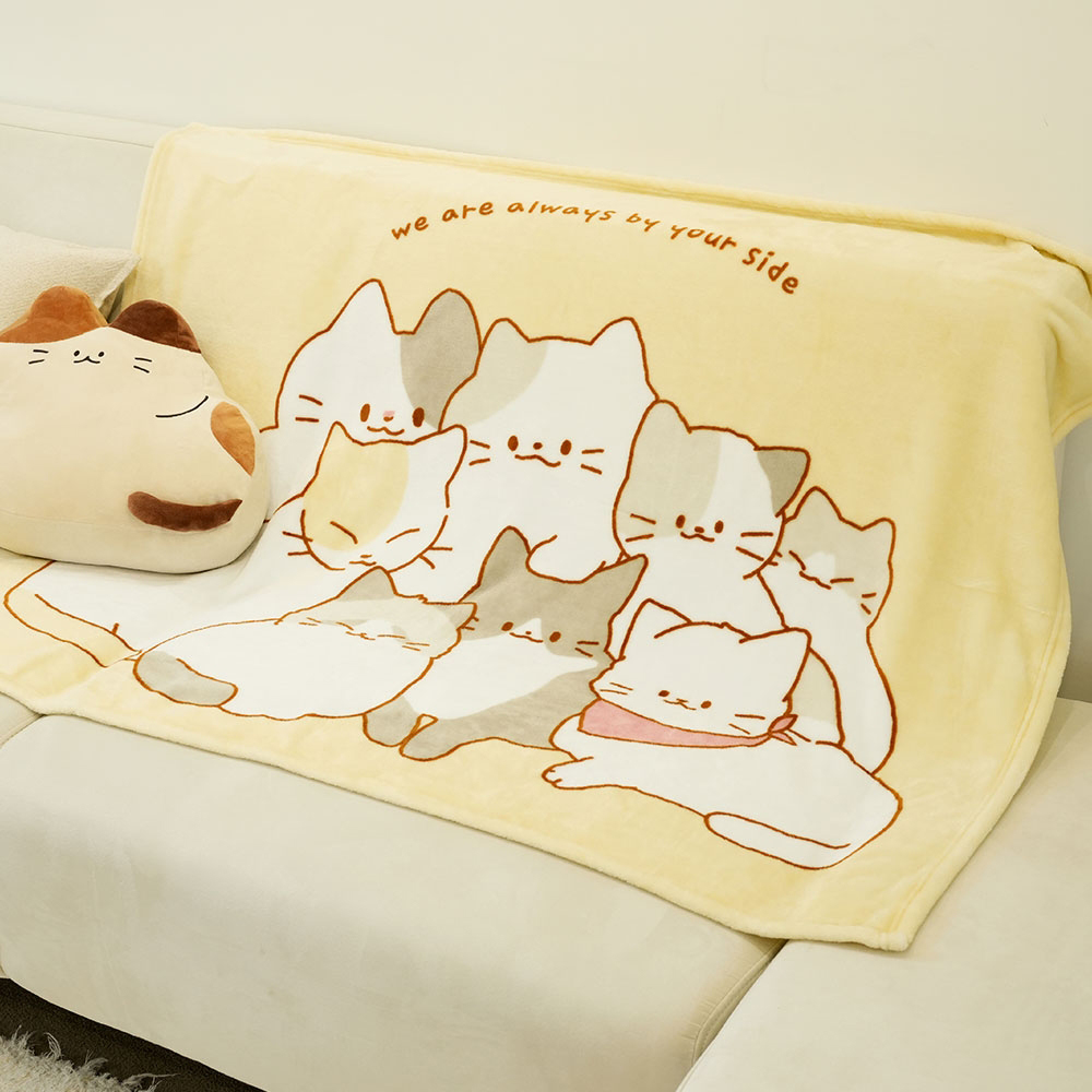 핑크풋 냥냥 포근한 담요 극세사