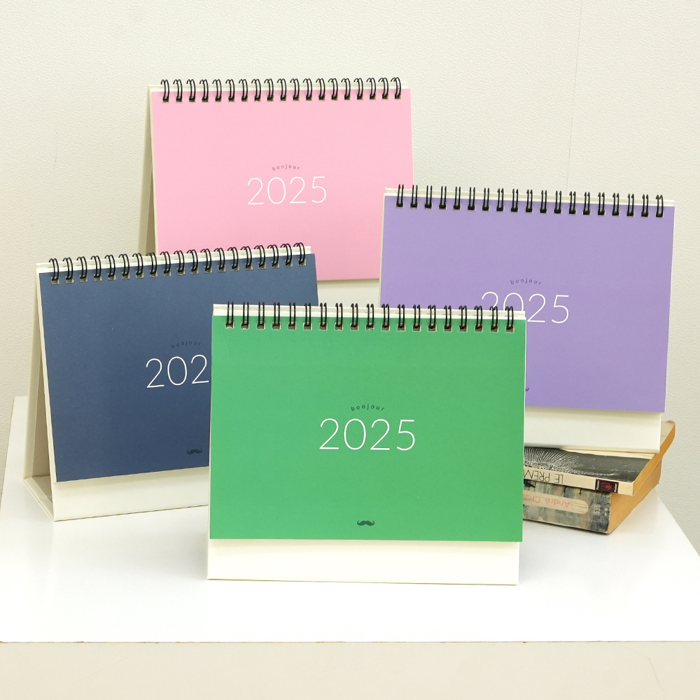핑크풋 2025 봉주르 탁상 캘린더 달력