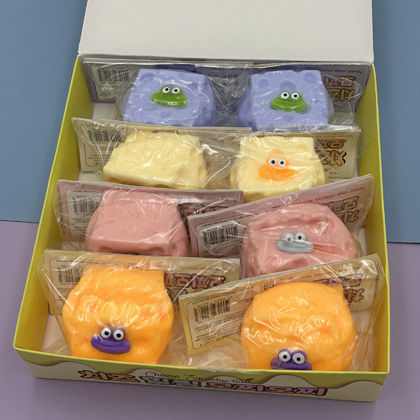 3000 프랜즈 치즈 힐링 모찌모찌 랜덤발송 스퀴시 말랑이 촉감 감각놀이 스트레스 해소